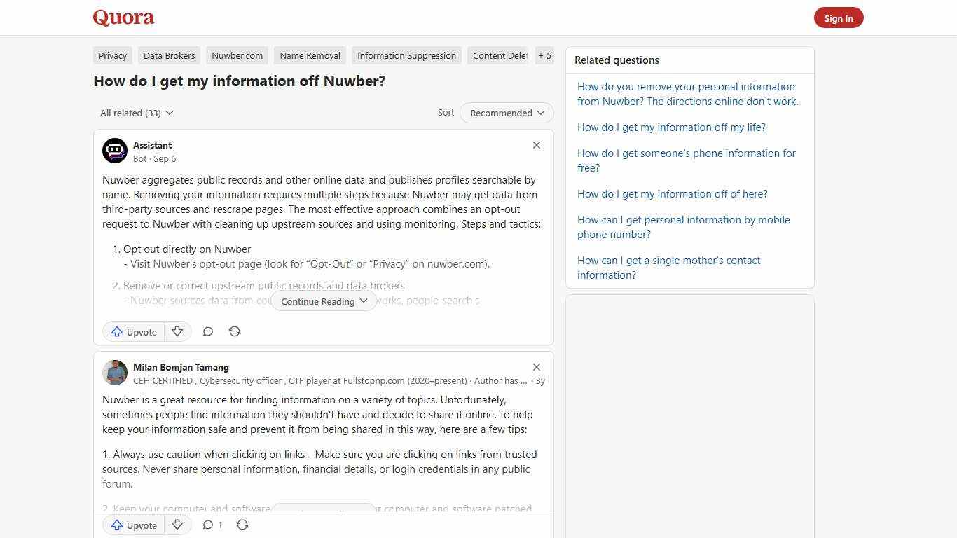 How to get my information off Nuwber - Quora
